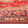 Tabriz Persian Rug 9'10" x 7'10" - Semi Antique Medallion Red, Cream Hand Knotted | side view | SKU 111027