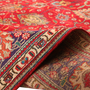 Tabriz Persian Rug 9x7 ft - Semi Antique Afshan All-Over Shah Abbasi Red Navy Blue Cream Hand Knotted | detail view | SKU 111027