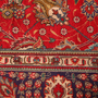Tabriz Persian Rug 9'10" x 7'10" - Semi Antique Medallion Red, Cream Hand Knotted | back view | SKU 111027