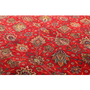 Tabriz Persian Rug 9x7 ft - Semi Antique Medallion Red, Cream Hand Knotted | pile detail | SKU 111027