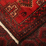 Baluch Persian Rug 5x3 ft - Semi Antique Mihrab Red, Blue Hand Knotted | corner detail | SKU 111028