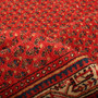 Arak Persian Rug 6'11" x 4'4" - Semi Antique Medallion Crimson, Red Hand Knotted | texture detail | SKU 111030