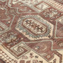 Saveh Persian Rug 5x3 ft - Semi Antique Medallion Red, Brown Hand Knotted | back view | SKU 111032