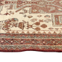 Saveh Persian Rug 5x3 ft - Semi Antique Medallion (Toranj), Geometric Cream, Madder Red, Brown Hand Knotted | side view | SKU 111032