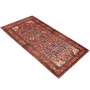 Hamadan Persian Rug 7x3 ft - Semi Antique Afshan Red, Blue Hand Knotted | texture detail | SKU 111033