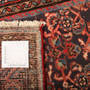 Hamadan Persian Rug 7'3" x 3'9" - Semi Antique Afshan Red, Blue Hand Knotted | full view | SKU 111033