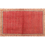 Arak Persian Rug 6'0" x 3'5" - Semi Antique Medallion Crimson, Red Hand Knotted | pile detail | SKU 111036