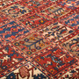 Bakhtiari Persian Rug 9'10" x 5'4" - Semi Antique Medallion Blue, Crimson Hand Knotted | back view | SKU 111038