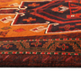 Baluch Persian Rug 7x4 ft - Semi Antique Mihrab Red, Blue Hand Knotted | side view | SKU 111040