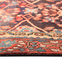 Hamadan Persian Rug 9'9" x 4'7" - Semi Antique Afshan Red, Blue Hand Knotted | side view | SKU 111048
