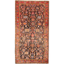 Hamadan Persian Rug 9'5" x 4'11" - Semi Antique Afshan Red, Blue Hand Knotted | front view | SKU 111051