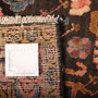 Hamadan Persian Rug 9'5" x 4'11" - Semi Antique Afshan Red, Blue Hand Knotted | full view | SKU 111051