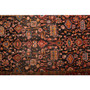 Hamadan Persian Rug 9'5" x 4'11" - Semi Antique Afshan Red, Blue Hand Knotted | pile detail | SKU 111051