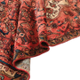 Hamadan Persian Rug 9x4 ft - Semi Antique Afshan Red, Blue Hand Knotted | detail view | SKU 111054