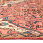 Hamadan Persian Rug 9'6" x 4'0" - Semi Antique Afshan Red, Blue Hand Knotted | side view | SKU 111054