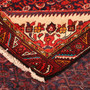 Arak Persian Rug 9x4 ft - Semi Antique Herati (Mahi) Madder Red, Crimson, Navy Blue Hand Knotted | corner detail | SKU 111056