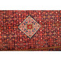 Hamadan Persian Rug 10x5 ft - Semi Antique Afshan Red, Blue Hand Knotted | pile detail | SKU 111057