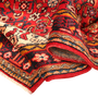 Hamadan Persian Rug 9'8" x 5'2" - Semi Antique Afshan Red, Blue Hand Knotted | detail view | SKU 111059