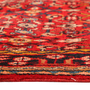 Hamadan Persian Rug 9x5 ft - Semi Antique Afshan Red, Blue Hand Knotted | side view | SKU 111059