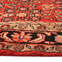 Hamadan Persian Rug 10'0" x 4'4" - Semi Antique Afshan Red, Blue Hand Knotted | side view | SKU 111060