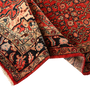Hamadan Persian Rug 10x4 ft - Semi Antique Afshan Red, Blue Hand Knotted | detail view | SKU 111060