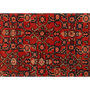 Hamadan Persian Rug 10x4 ft - Semi Antique Herati Afshan Madder Red, Cream, Navy Blue Hand Knotted | pile detail | SKU 111060