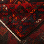 Saveh Persian Rug 9'10" x 4'6" - Semi Antique Medallion Red, Brown Hand Knotted | corner detail | SKU 111061