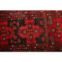 Saveh Persian Rug 9x4 ft - Semi Antique Medallion Red, Brown Hand Knotted | pile detail | SKU 111061
