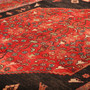 Kolyai Persian Rug 12'10" x 5'3" - Semi Antique Geometric Blue, Red Hand Knotted | back view | SKU 111062