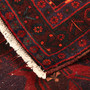 Bijar Persian Rug 10x4 ft - Semi Antique Medallion Crimson, Navy Blue Hand Knotted | corner detail | SKU 111063