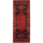 Bijar Persian Rug 11'7" x 4'5" - Semi Antique Medallion Crimson, Navy Blue Hand Knotted | front view | SKU 111064