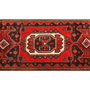 Bijar Persian Rug 10x3 ft - Semi Antique Medallion Crimson, Navy Blue Hand Knotted | pile detail | SKU 111065