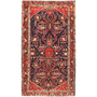 Hamadan Persian Rug 9x4 ft - Semi Antique Tree of Life, Afshan (All-Over) Navy Blue, Madder Red, Cream Hand Knotted | front view | SKU 111066