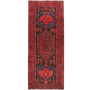 Bijar Persian Rug 11x4 ft - Semi Antique Geometric, Tribal and Nomadic Madder Red, Navy Blue, Crimson Hand Knotted | front view | SKU 111068