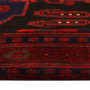 Bijar Persian Rug 11x4 ft - Semi Antique Medallion Crimson, Navy Blue Hand Knotted | side view | SKU 111068