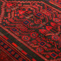 Bijar Persian Rug 11'8" x 4'2" - Semi Antique Medallion Crimson, Navy Blue Hand Knotted | back view | SKU 111068