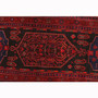 Bijar Persian Rug 11'8" x 4'2" - Semi Antique Medallion Crimson, Navy Blue Hand Knotted | pile detail | SKU 111068