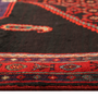 Bijar Persian Rug 10'6" x 5'0" - Semi Antique Medallion Crimson, Navy Blue Hand Knotted | side view | SKU 111070