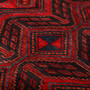 Bijar Persian Rug 9x3 ft - Semi Antique Medallion Crimson, Navy Blue Hand Knotted | back view | SKU 111072