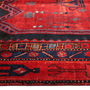 Bijar Persian Rug 12'5" x 4'5" - Semi Antique Medallion Crimson, Navy Blue Hand Knotted | side view | SKU 111075