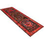 Kurdish Persian Rug 11x4 ft - Semi Antique Medallion (Toranj), Geometric Red, Navy Blue, Madder Red Hand Knotted | texture detail | SKU 111076