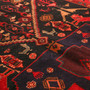 Kurdish Persian Rug 11'10" x 4'12" - Semi Antique Medallion Red, Blue Hand Knotted | back view | SKU 111076