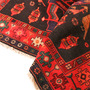 Kurdish Persian Rug 11'10" x 4'12" - Semi Antique Medallion Red, Blue Hand Knotted | detail view | SKU 111076