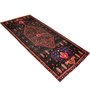 Bijar Persian Rug 8'4" x 4'3" - Semi Antique Medallion Crimson, Navy Blue Hand Knotted | texture detail | SKU 111078