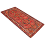 Bijar Persian Rug 8x3 ft - Semi Antique Medallion Toranj, Geometric Madder Red, Crimson, Dark Red Hand Knotted | texture detail | SKU 111079