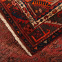 Bijar Persian Rug 8x3 ft - Semi Antique Medallion Toranj, Geometric Madder Red, Crimson, Dark Red Hand Knotted | corner detail | SKU 111079