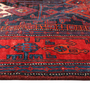 Bijar Persian Rug 11'0" x 4'6" - Semi Antique Medallion Crimson, Navy Blue Hand Knotted | side view | SKU 111081