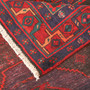 Bijar Persian Rug 13x4 ft - Semi Antique Medallion Crimson, Navy Blue Hand Knotted | corner detail | SKU 111082