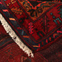 Bijar Persian Rug 10'8" x 4'9" - Semi Antique Medallion Crimson, Navy Blue Hand Knotted | corner detail | SKU 111085