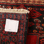 Senneh Persian Rug 8'5" x 3'9" - Semi Antique Medallion Crimson, Navy Blue Hand Knotted | full view | SKU 111087